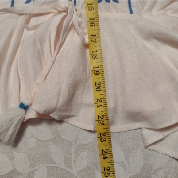 Band of the Free- Retro Boho Ecru Pheasant Blouse Embroidery- NWT- medium - Picture 5 of 13